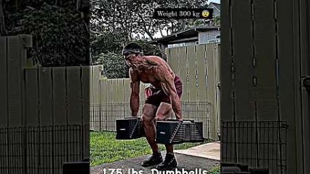 175 lbs dumbbell #fitness 80 years old man