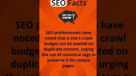 🤯 SEO Fact #85: SEO professionals have noted that a site&#39;s crawl budget can...