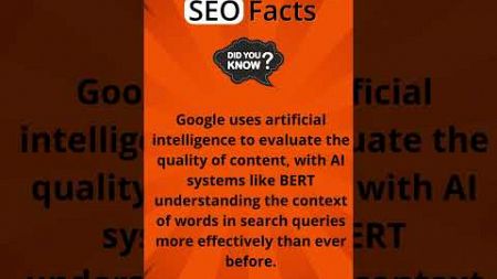 🤯 SEO Fact #62 🤯: Google uses artificial intelligence to ...