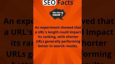 🤯 SEO Fact #75 : An experiment showed that a URL&#39;s length could impact ...