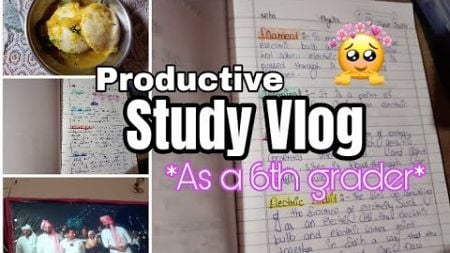 Productive study Vlog 🎀*As a 6th grader* ft. Study, productivity, homework