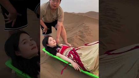 cute girl sand sliding #viral #travel #adventuresport #foryou