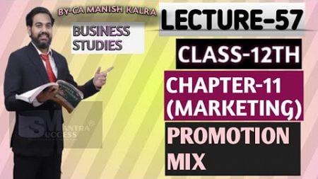 Promotion Mix | Chapter-11 | Marketing | Class-12 Business Studies | CA MANISH KALRA