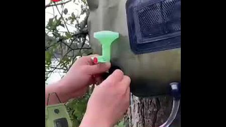 portable camping shower water bag