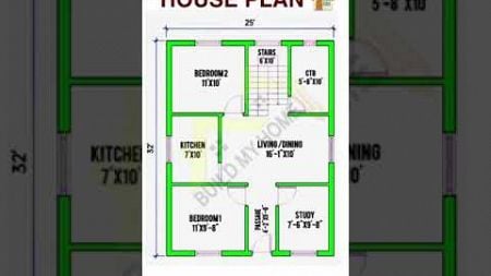 25 x 32 house design / 25 x 32 ghar naksha / 25x32 house plan/ #home #animation #house #shortvideo