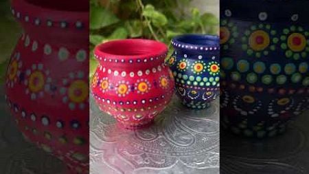 Pot decoration ideas |Mandala art for home decor| Creative ideas for home decoration #dotmandalaart