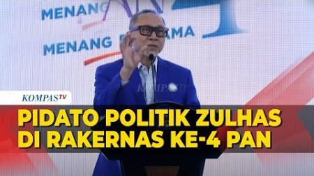 [FULL] Pidato Politik Zulkifli Hasan Buka Rakernas ke-4 PAN, Singgung Pemilu hingga Pilkada 2024