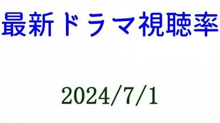 ブラックジャック 10.3%☆2024年7月1日付☆ドラマ視聴率速報！