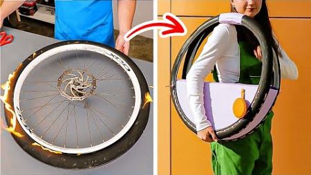 Awesome DIY Round Bag Made Out Of An old Tire