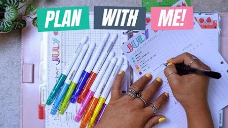 Plan With Me! | Well-being, Weekly &amp; July Calendar | A5 Ring Planner