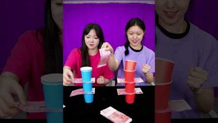 Money Vs Cup Challenge🔔#shorts #办公室游戏 #搞笑 # funny