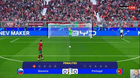 🔴LIVE PENALTIES : PORTUGAL vs SLOVENIA I UEFA EURO 2024 - MATCH LIVE TODAY | REALISTIC PES GAME