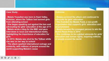 Gender Studies [Case Studies: Mukhtaran Mai, Malala Yusofzai, Sharmeen Obaid ] by Misbah Rabbani