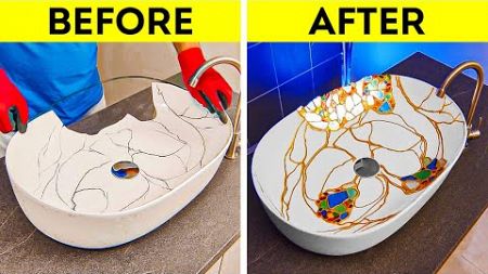 DIY Bathroom Decor Ideas: Mosaic Sink Made Out Of Bottle Glass