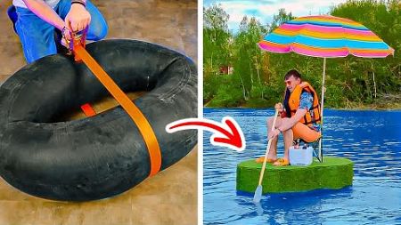Awesome DIY Boat Made With Old Inner Tube