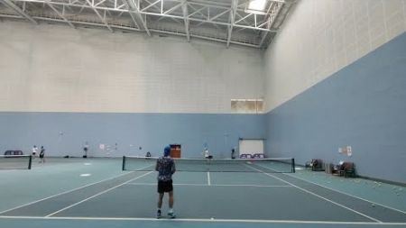 网球学习20，二区侧身正手进攻斜线训练。
