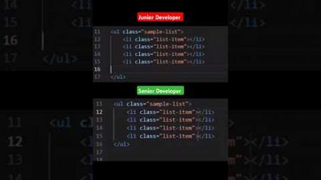 Junior Vs Senior Developer #programming #html #javascript #webdevelopment #html5 #webdesign #css3