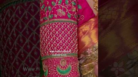 Bridal saree.Rs.1499 only.(saree+ running blouse no tassels) Rs.1799(saree+ work blouse+tassels).