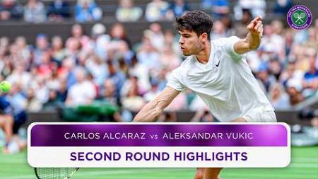 Emphatic from Alcaraz | Carlos Alcaraz vs Aleksandar Vukic | Highlights | Wimbledon 2024