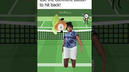 ￼ Playing tennis with@GarrettTheCarrot ￼ re-created