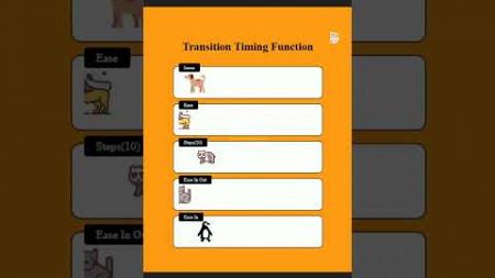 #css hiw to use Transition timing function #viralshort #csstipoftheday #webdesign #coding #shorts