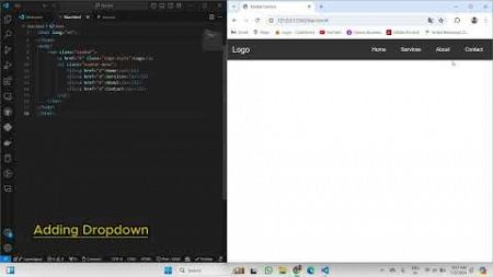 Design a Modern Navbar and Dropdown Menu Using HTML and CSS For Absolute Beginners