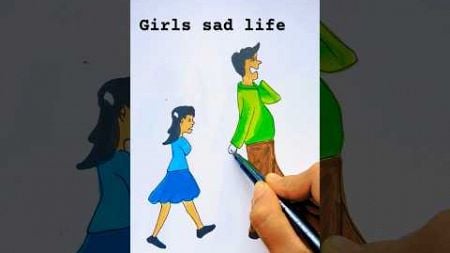 Girls sad life story #shorts #art #craft #artworks