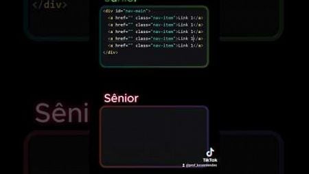 Júnior vs Sênior #webdesign #html #css #emmet #senior #junior #techtutorial