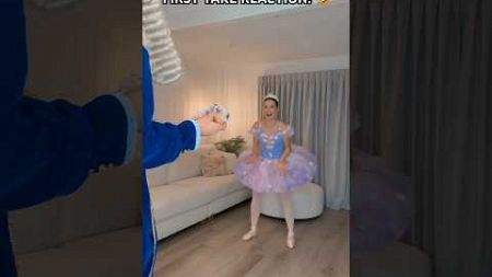 JUMP SCARE! 🤣😳🩰 - #dance #funny #blooper #behindthescences #couple #ballet #shorts