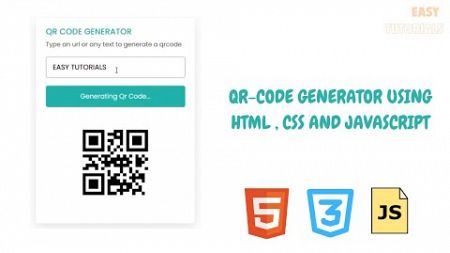 DESIGNING A QR-CODE GENERATOR USING HTML , CSS AND JS