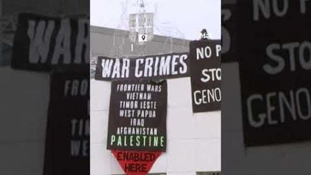 Pro-Palestine protesters climb Australia&#39;s Parliament House with banners amid government divisions