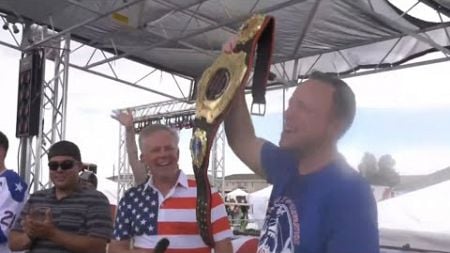 Joey Chestnut takes down 57 hot dogs in just 5 minutes &amp; wins a 4v1 eating competition 🌭 | ESPN