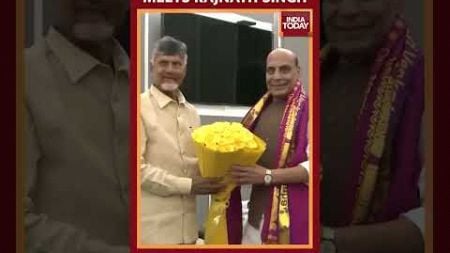 Andhra Pradesh CM Chandrababu Naidu meets Defence Minister Rajnath Singh