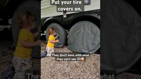 How to stop kids from pulling on valve steams? #camping #tire #safety #rv #tipsandtricks #howto