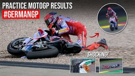 Practice MotoGP Results #GermanGP | Marc Marquez Crash #motogpqualifyng