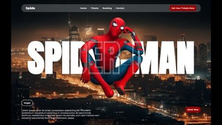 Landing Page using HTML &amp; CSS | Spider-Man Landing Page |