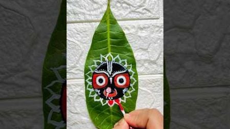 Rath Yatra Craft Idea / Leaf Jagannath Art / Jagannath Easy Art / Leaf Art #rathayatra #jagannath
