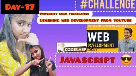 Learning Web Development from YouTube |Day 17| JavaScript vs Java| #challenge #studyvlog #asthetic