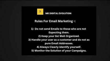 What is Email Marketing, Types Of Email Marketing, Rules and Strategy of Email Marketing