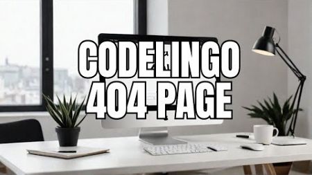 stylish 404 error page design - learn codelingo tutorials