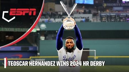 Teoscar Hernandez wins the 2024 Home Run Derby by defeating Bobby Witt Jr. in final 👑 | ESPN MLB