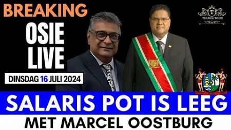 Aankondiging LIVE Marcel Oostburg - Uitspraken Minister Financiën &amp; President Chan Santokhi Suriname