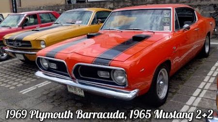 1969 Plymouth Barracuda Fastback, 1965 Ford Mustang 2+2 Fastback, Excelentes autos.
