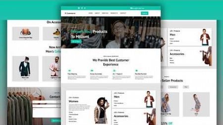 Build A Responsive E-Commerce website using HTML CSS and JavaScript