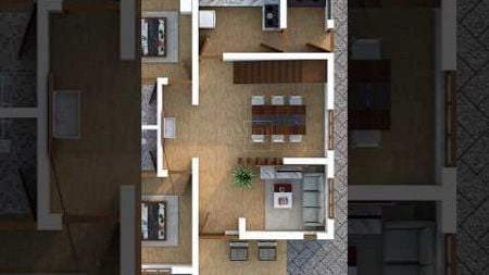 960 sqft House 3D Floor Plan | Beautiful Home Design #homedesign #3dplan