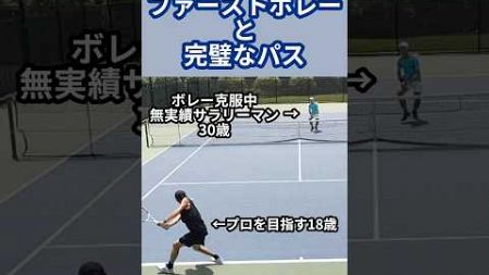 backhand passing shot#tennis #backhand #テニス #バックハンド #highlights#ストローク#ボレー #volley#shorts #singles
