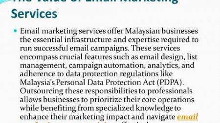 Grow Your Business, Not Your Budget Affordable Email Marketing Services in Malaysia