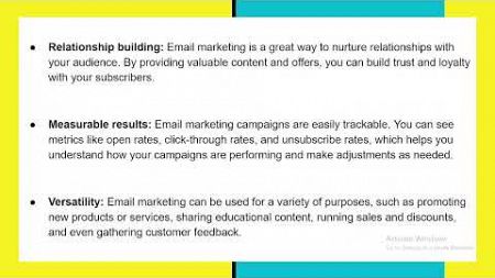 Introduction To Email Marketing