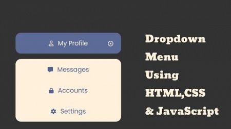 How To Make A Dropdown Menu Design Using HTML, CSS and JavaScript, Step By Step.