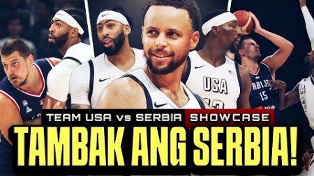 USA TINAMBAKAN ang Serbia! Curry uminit sa 3pts! Jokic hirap kay Davis! USA vs Serbia Showcase